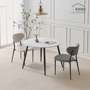 라로퍼니처 아트 1050 원형 포세린 통 세라믹 식탁 세트 (식탁+의자2)