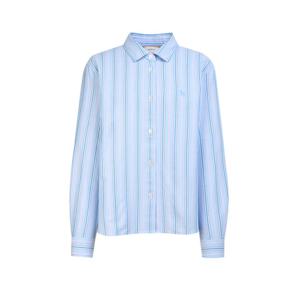 헤지스 여성 26SS 아이코닉 루즈크랍 옥스포드 멀티스트라이프 셔츠 블루 HSSH6BC23B2