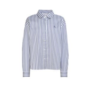 헤지스 여성 26SS 아이코닉 루즈크랍 런던 스트라이프 셔츠 네이비 HSSH6BC22N2