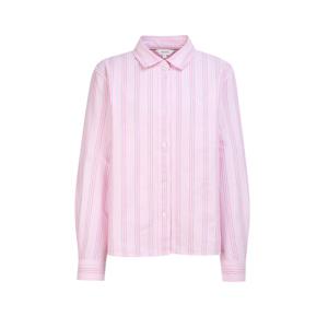 헤지스 여성 26SS 아이코닉 루즈크랍 옥스포드 멀티스트라이프 셔츠 핑크 HSSH6BC23P2