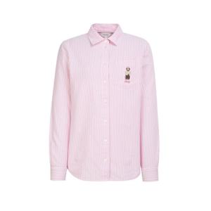 헤지스 여성 26SS 아이코닉 옥스포드 스트라이프 셔츠 핑크 HSSH6AC14P2