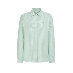 헤지스 여성 26SS 아이코닉 옥스포드 스트라이프 셔츠 그린 HSSH6AC14E2