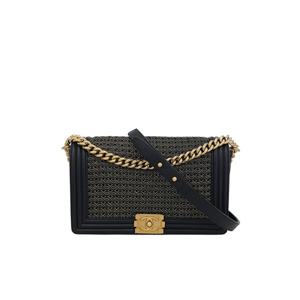 [엘러브] 샤넬 브레이디스 보이백 라지 블랙/골드 6ET0235