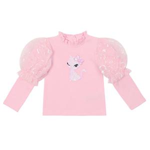 프렌치캣 (Q51DCT140P1) PK 꽃 샤 소매 TS