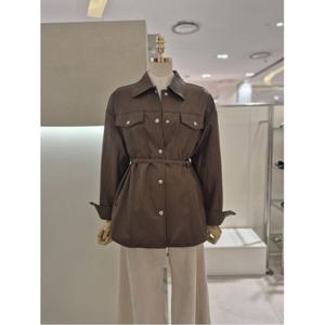 [AB.F.Z] 벨티드 레더 하프 자켓 (KSA5HL07G)