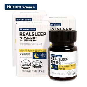 휴럼 리얼슬립 감태추출 숙면 수면 보조 건강기능식품 3개월분