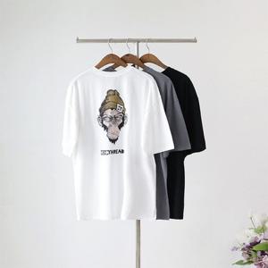 [엠클로]오버핏 빅사이즈 고릴라프린팅 반팔티셔츠 M-2XL