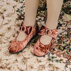 [빔보빔바]빔보빔바 보석리본플랫 여아 구두