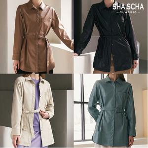 [홈쇼핑인기] 샤샤 레더이펙트 셔츠 재킷