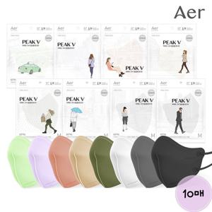 아에르 피크V 라이트핏 KF94 새부리형 컬러 마스크 10매 [L/M/S]