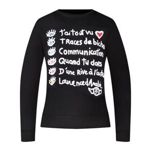 [까스텔바작] 여성 레터링 아트웍 프린트 라운드 티셔츠_BGDSTL507BK