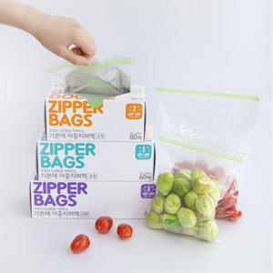 기본에 이중지퍼백 3종 세트 냉장&냉동 겸용(소+중+대/총 190매)