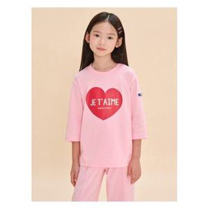 [빈폴키즈]PARIS 아트웍 7부 티셔츠 - 라이트 핑크 (BI4741U08Y)