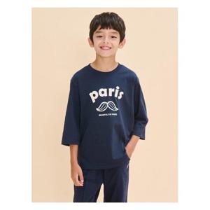 [빈폴키즈]PARIS 아트웍 7부 티셔츠 - 네이비 (BI4741U08R)