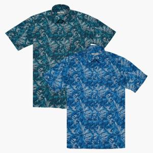 [크로커다일남성]트로피컬 패턴 노멀핏 반팔 셔츠 ARAZXPPWS2609