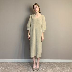 [파슨스] Puff.Knit Dress_Beige     [PYPQ0NO01]