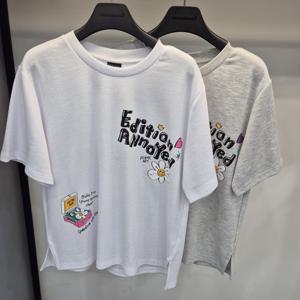 [나인마이너스투]리트머스 여성 드로잉 반팔 티셔츠 LO2TF260_SC