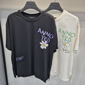 [나인마이너스투]리트머스 여성 프린트 반팔 티셔츠LO2TF261_SC