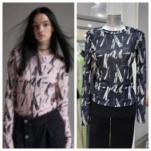 [에고이스트]그래픽 포인트 라운드 슬림 티셔츠 EQ3CL360IU_DG