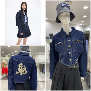 [에고이스트]백 부클자수 포인트 숏데님 쟈켓 EQ4DZ460_DG