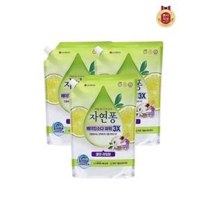 [퐁퐁]자연퐁 베이킹소다파워 3X 클린 라임향 리필 1L x 3개