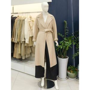 [나이스클랍][나이스클랍]벨티드 핸드메이드 롱 코트(A244MWC954