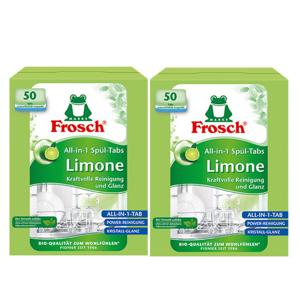 독일 프로쉬 식기세척기 세제 50개입 그린레몬 900g 2개