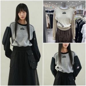 [에고이스트]소매 포켓 레터링 포인트 루즈핏 티셔츠 EQ4CL56_DG