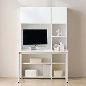 HM2044 필웰 심플 전면책장책상세트 5단 1200