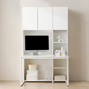 HM2047 필웰 스퀘어 전면책장책상세트 6단 1200