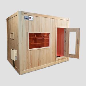 편백 양자히터 숯 건식 3인 온수 홈 사우나 / 온돌형 P950