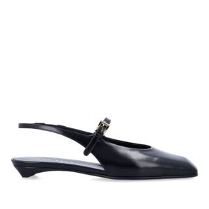 프라다 블랙 슬링백 포인티드 토 발레리나 1F828NF015 055 F000