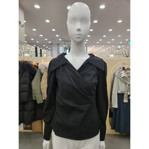 [플라스틱아일랜드]반 오픈카라 블라우스PQ7WB863_DJ