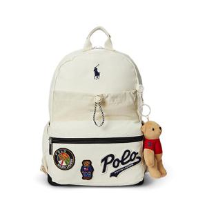 폴로 키즈 남아 8-18세 로고 패치 백팩 앤 폴로 베어 참(CWPOACCY9P20110101)