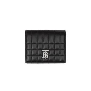 버버리 퀄티드 레더 스몰 롤라 폴딩 지갑 블랙 팔라디움 8064823