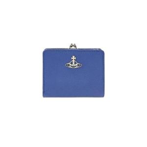 비비안 웨스트우드 그레인 레더 프레임 포켓 월렛 블루 51010020-L001J-K413