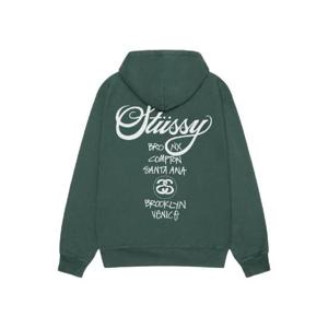 스투시 월드투어 후드 피그먼트 다이드 포레스트 3923851