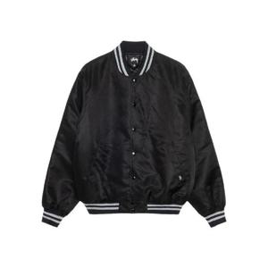 스투시 시퀸 사틴 자켓 블랙 115718