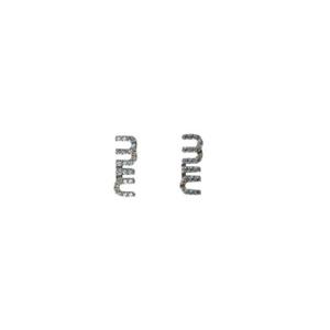 미우 미우 크리스탈 메탈 이어링 스틸 아쿠아마린 5IO059-2DNC-F03WR