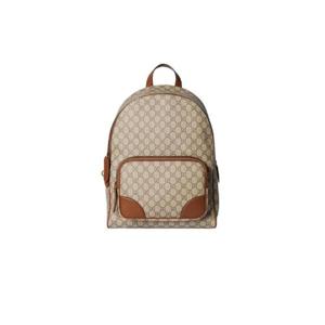 구찌 GG 엠블럼 미디움 백팩 베이지 다크 브라운 821159-FAED3-9786