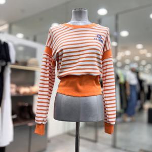 [에고이스트]백 프린트 스트라이프 티셔츠 EP1CL163HJ_DG