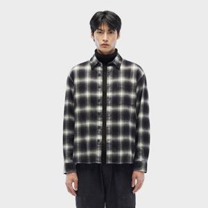 [시리즈(series)]옴브레 체크 셔츠(SASFW24531BKX)