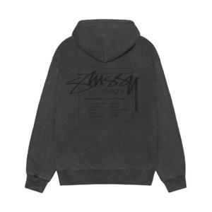 스투시 모던 에이지 피그먼트 다이드 집 후드 블랙 1975079