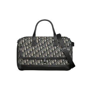 디올 힛 더 로드 펫 캐리어 백 디올 오블리크 자카드 블랙 스무스 카프스킨 베이지 블랙 1ESDU035YKU-H27E