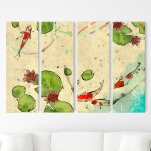 아트박스/꾸밈 ct205-연꽃과잉어_대형노프레임세트