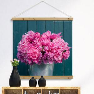 아트박스/꾸밈 ce018-우드스크롤_90CmX90Cm-활짝핀모란