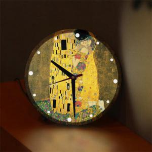 아트박스/꾸밈 nf011-LED시계액자25R_클림트키스