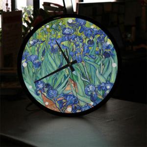 아트박스/꾸밈 nf032-LED시계액자35R_명화빈센트반고흐붓꽃