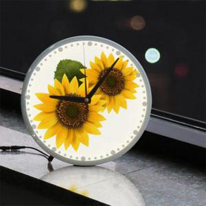 아트박스/꾸밈 nf107-LED시계액자25R_풍수재물운두배해바라기