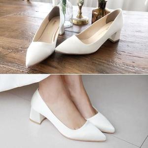 아트박스/숲속드레스 RG-스퀘어 새틴 통굽 5Cm 웨딩슈즈